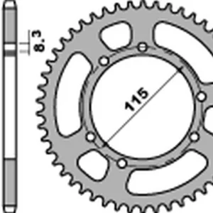 PBR zadní řetězové kolo 4502 60 C45 HUSQVARNA CH 125 SM '05, FANTIC 125 '05-'11 (ŘETĚZ 428) (MADE IN ITALY) Akční Nabídka
